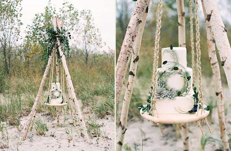 Hanging Cake Wedding